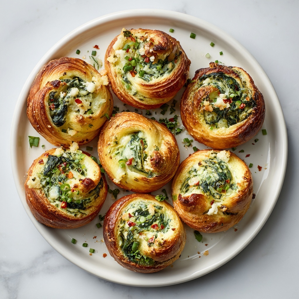 Spinach and Cheese Stuffed Crescent Rolls Recipe - Recipe Image