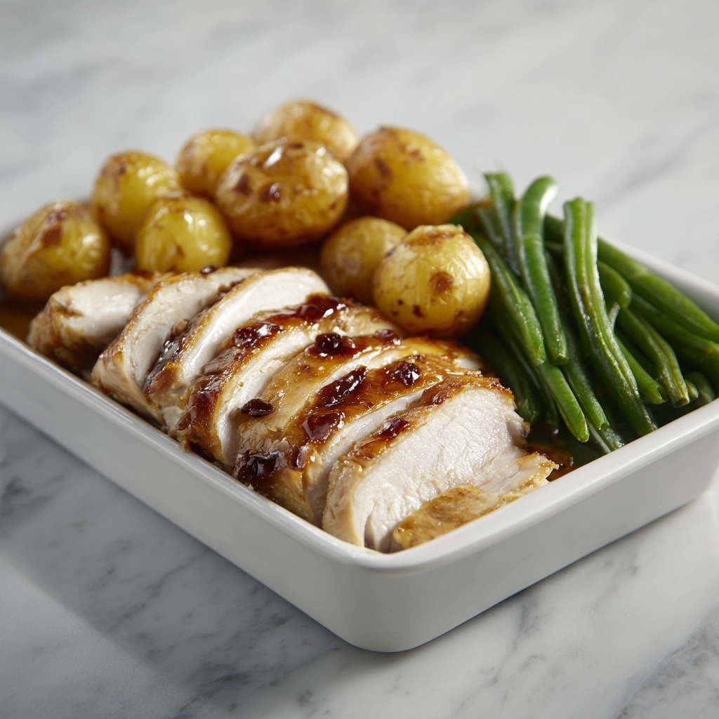 One-Pan Garlic Herb Chicken with Potatoes & Green Beans Recipe - Recipe Image