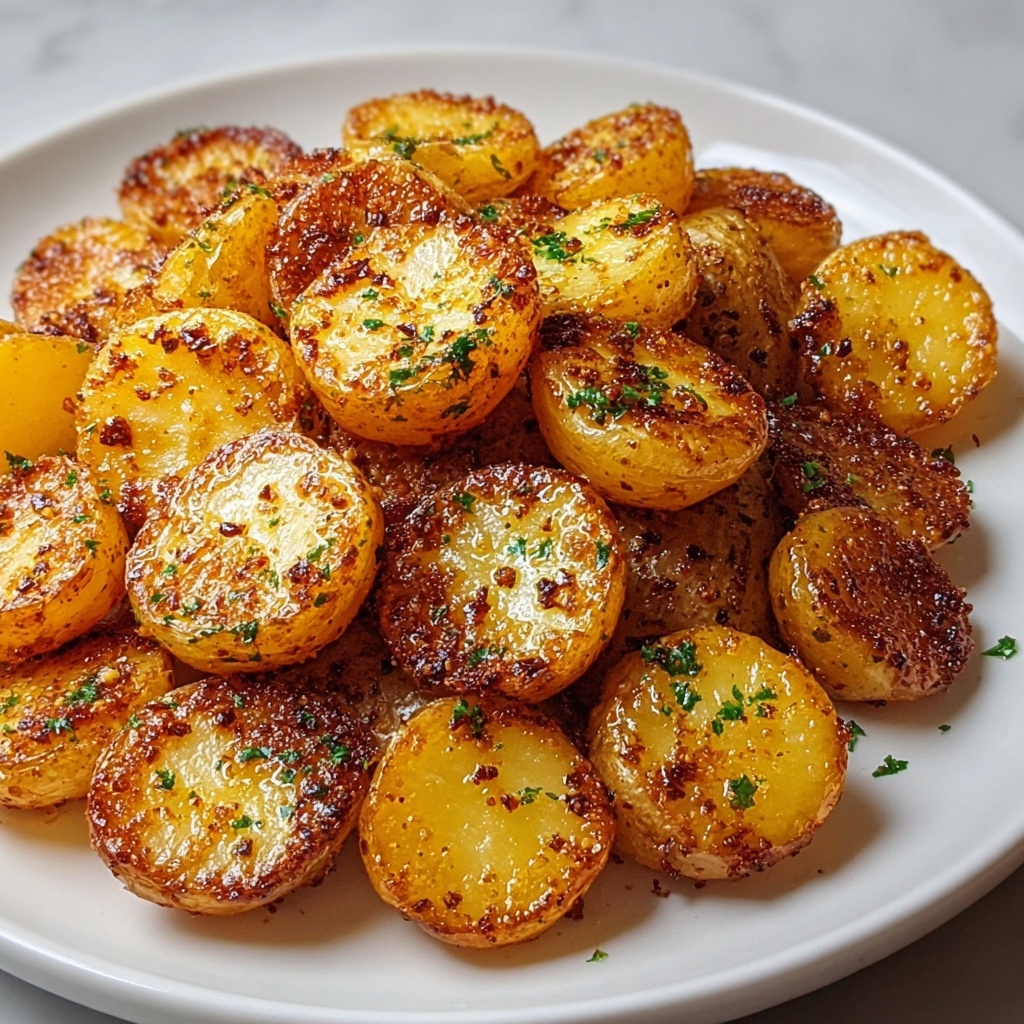 Crispy Garlic Butter Potatoes Recipe - Recipe Image