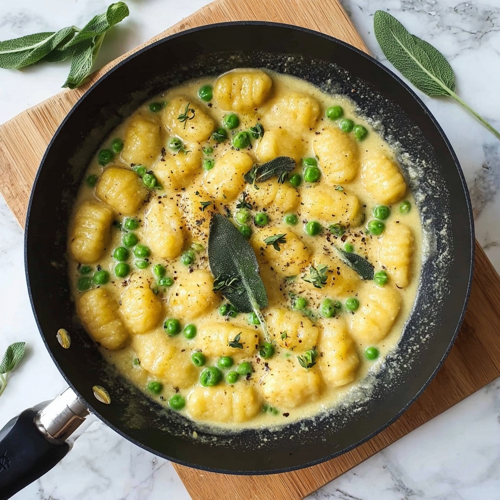 Gnocchi with Creamy Sage and Vegan Parmesan Sauce Recipe - Recipe Image