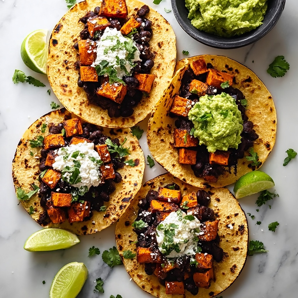 Crispy Chipotle Sweet Potato Tacos with Lime Crema Recipe - Recipe Image