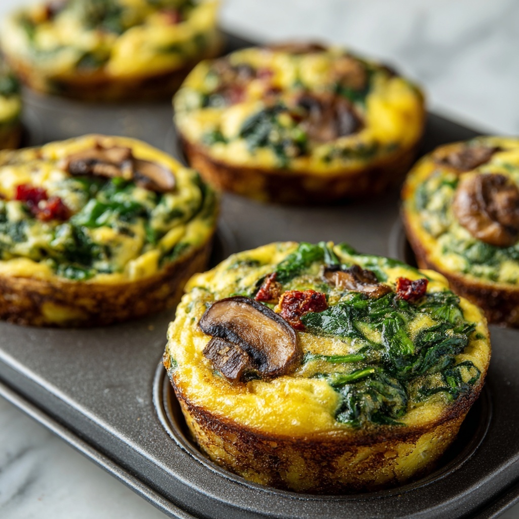 Spinach Quiche Muffins Recipe - Recipe Image
