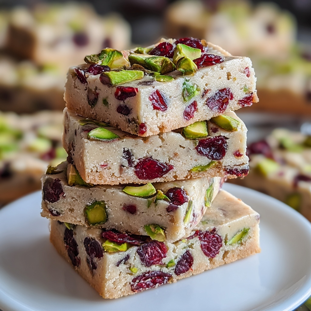 Cranberry Pistachio Shortbread Cookies Recipe - Recipe Image