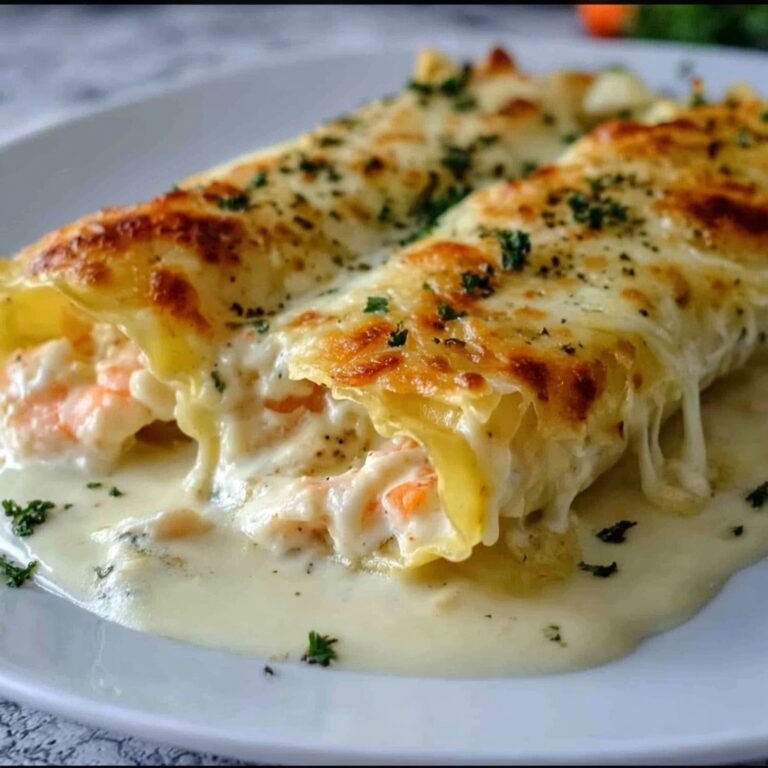 Shrimp Crab Alfredo Lasagna Roll-Ups Recipe