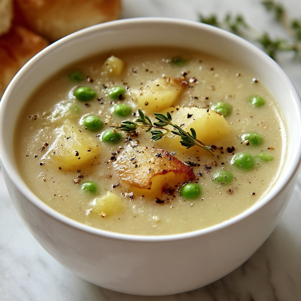 Creamy Potato and Pea Chowder Recipe - Recipe Image