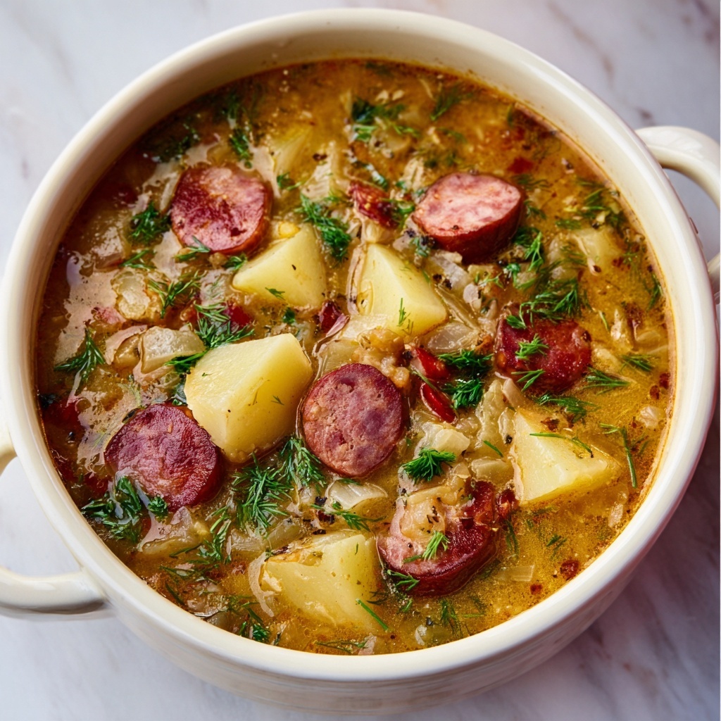 Kielbasa and Sauerkraut Soup Recipe - Recipe Image