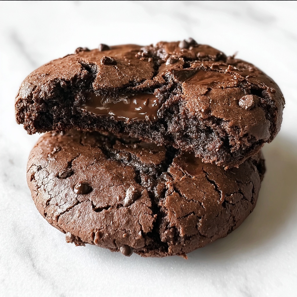Dark Chocolate Espresso Brownie Cookies Recipe - Recipe Image