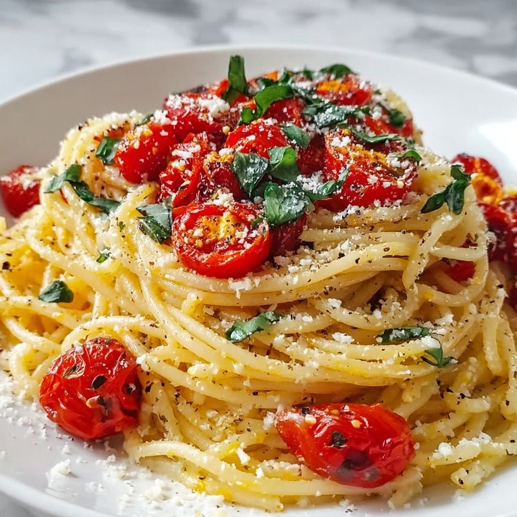 Creamy Fresh Tomato Garlic Pasta Recipe - Recipe Image