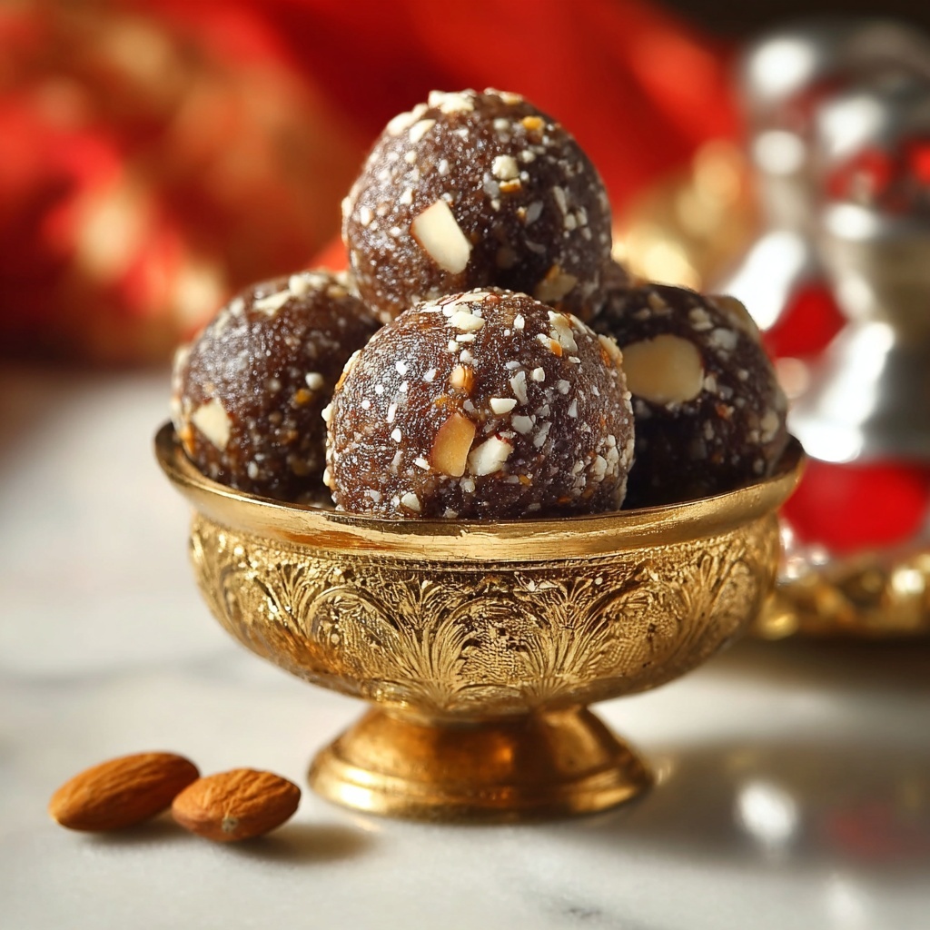 Almond Date Ladoo: Guilt-Free Nut and Date Energy Balls Recipe - Recipe Image