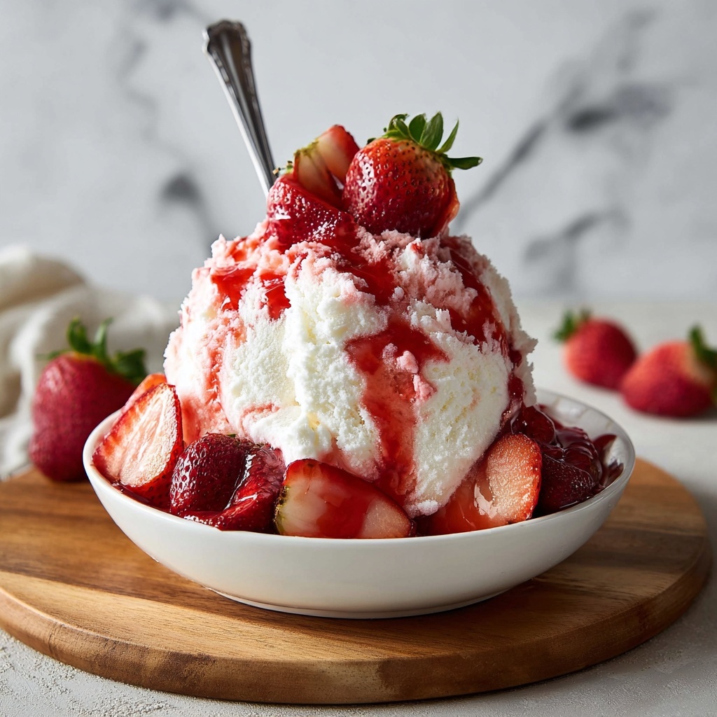 Strawberry Bingsu Recipe - Recipe Image