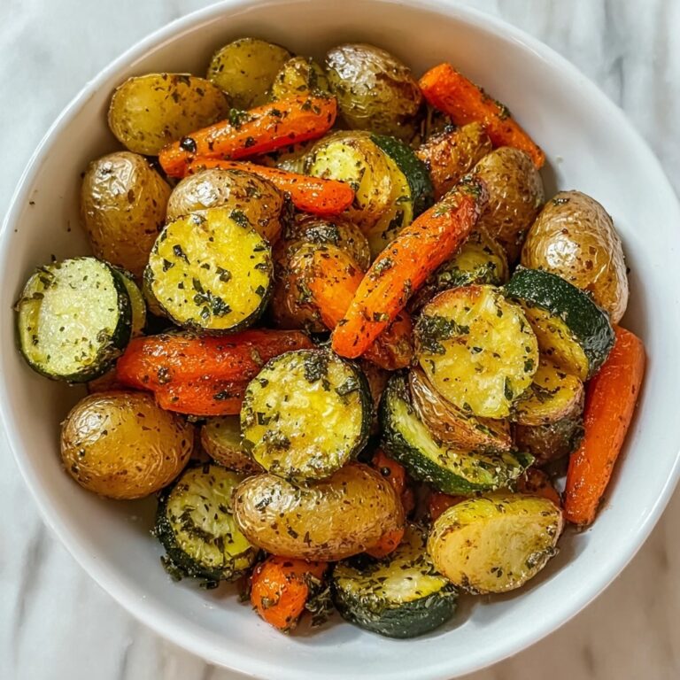 Garlic Herb Roasted Potatoes, Carrots, and Zucchini Recipe