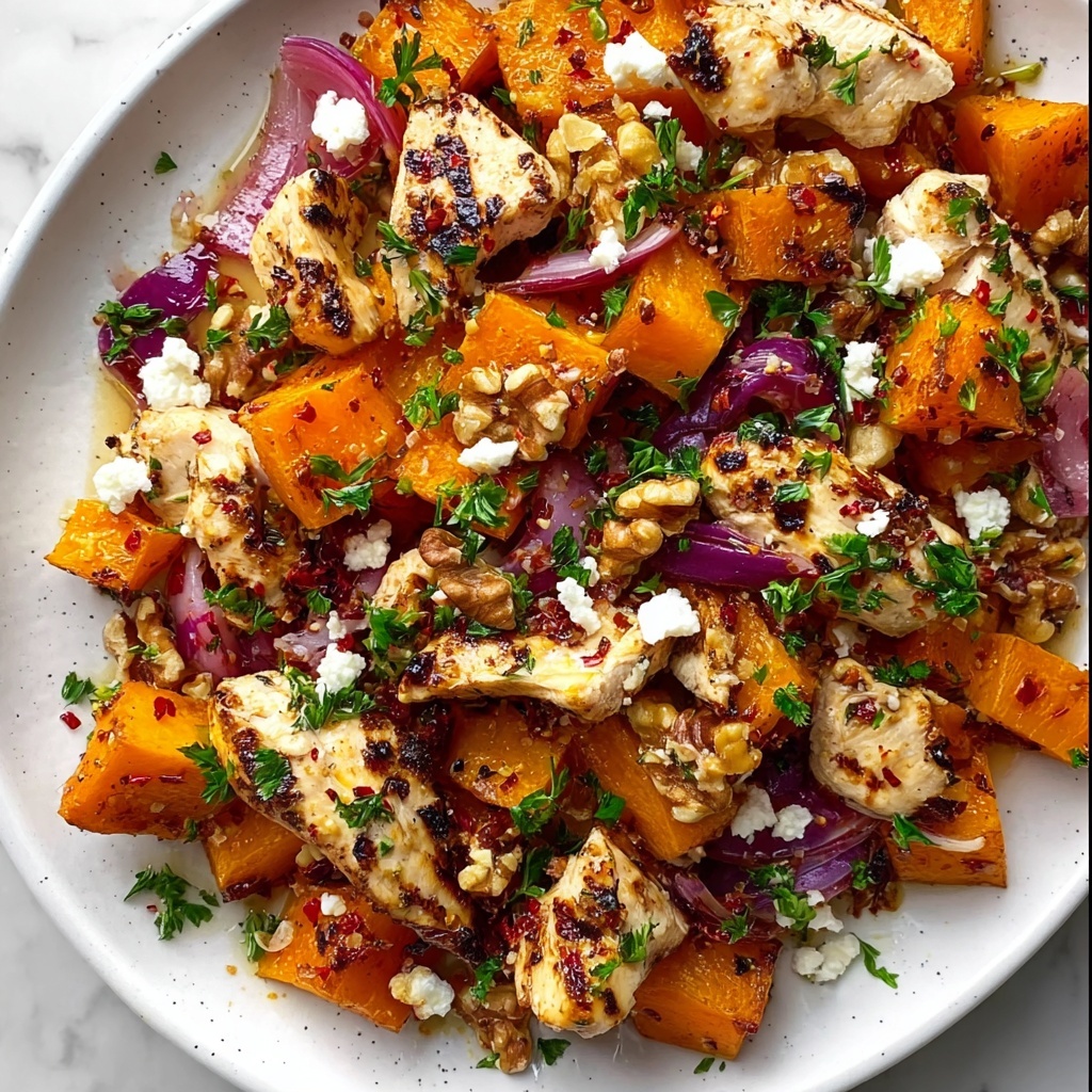 Maple Roasted Pumpkin with Feta, Walnuts, and Chili Recipe - Recipe Image