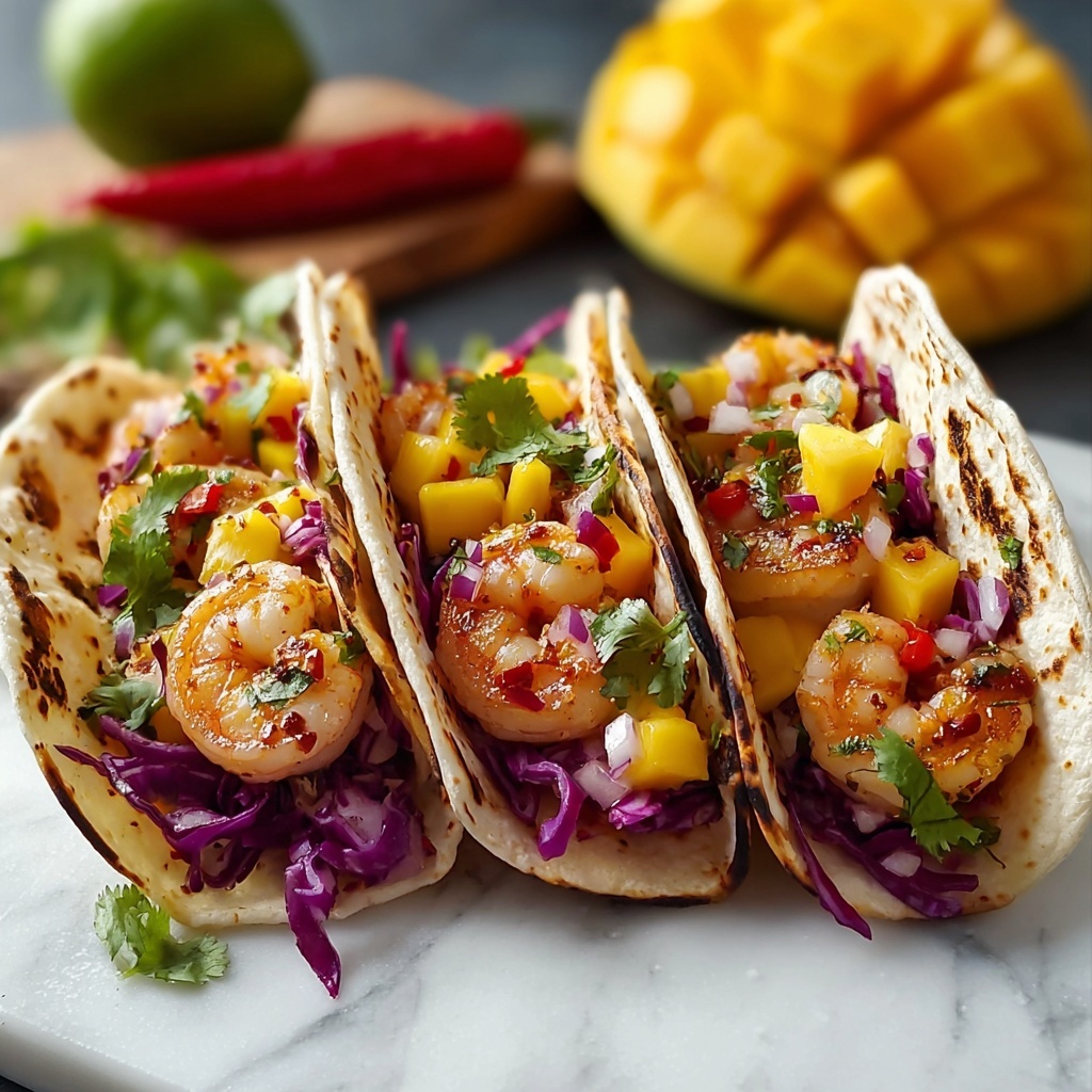 Zesty Shrimp Tacos with Fresh Mango Salsa Recipe - Recipe Image