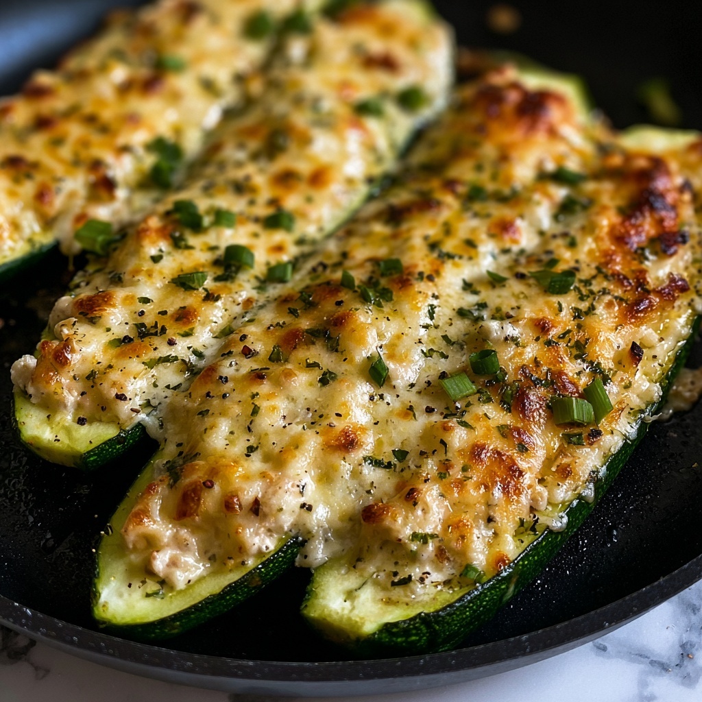 Cheesy Garlic Zucchini Steaks Recipe - Recipe Image