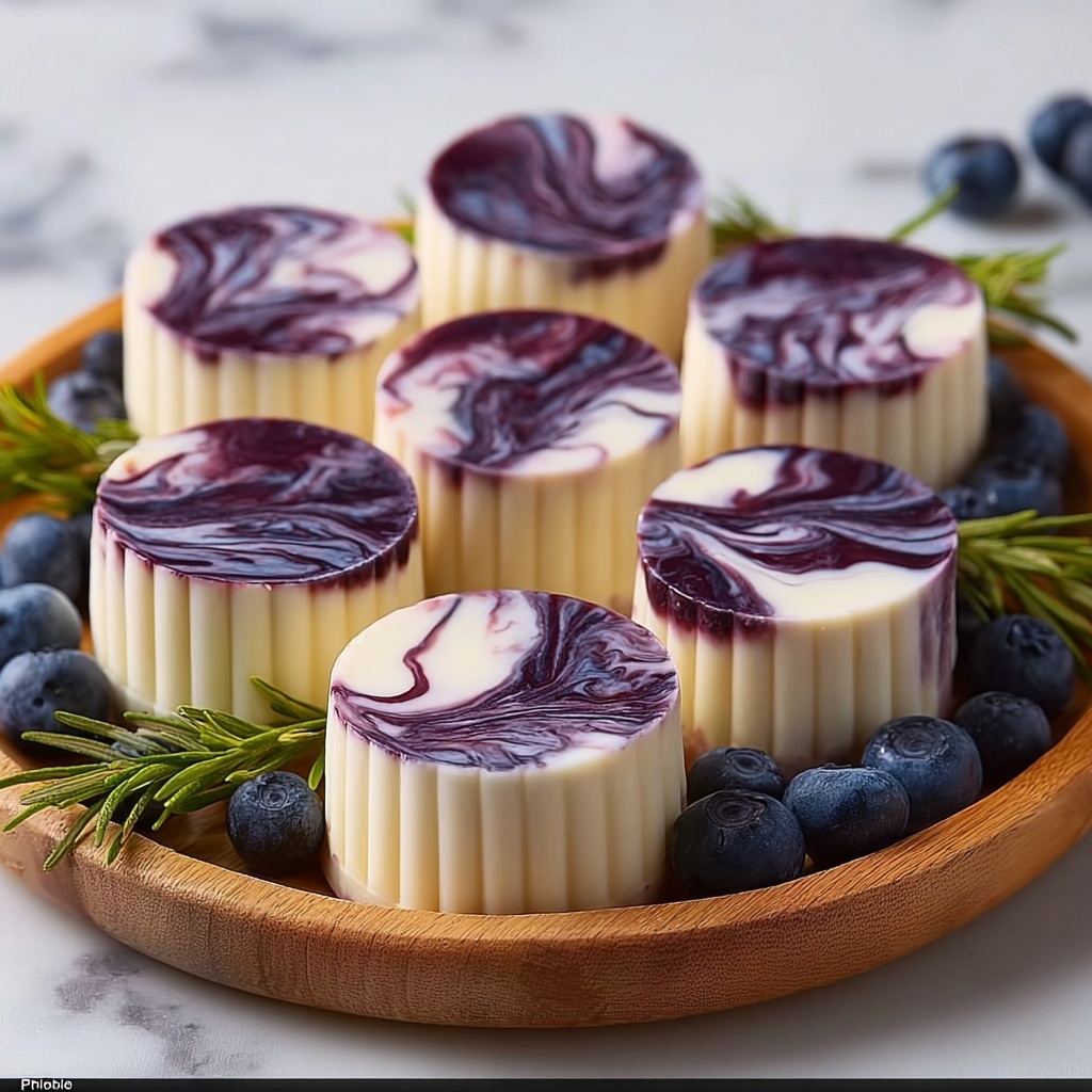Blueberry Swirl Yogurt Bites Recipe - Recipe Image