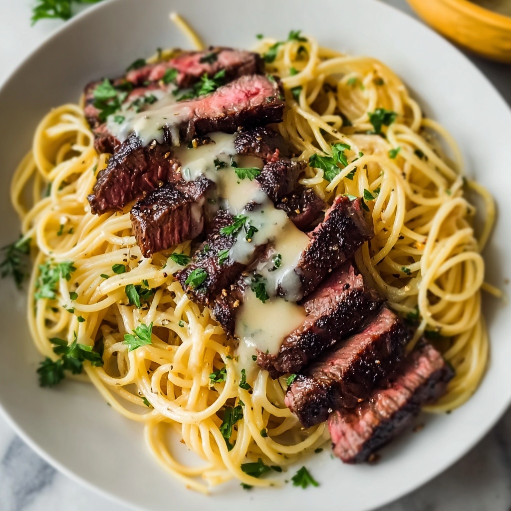 Garlic Butter Steak Lightning Noodles Recipe - Recipe Image