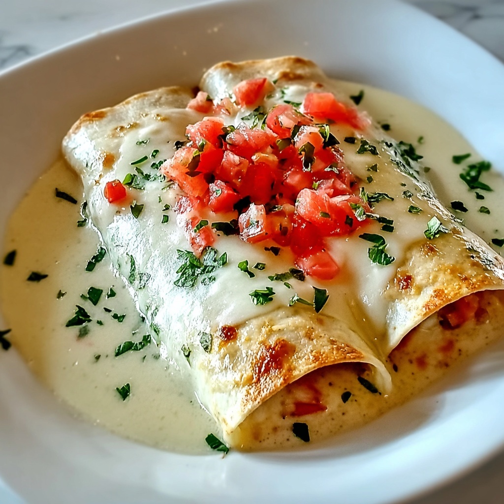 Chicken Enchiladas with Sour Cream White Sauce Recipe - Recipe Image