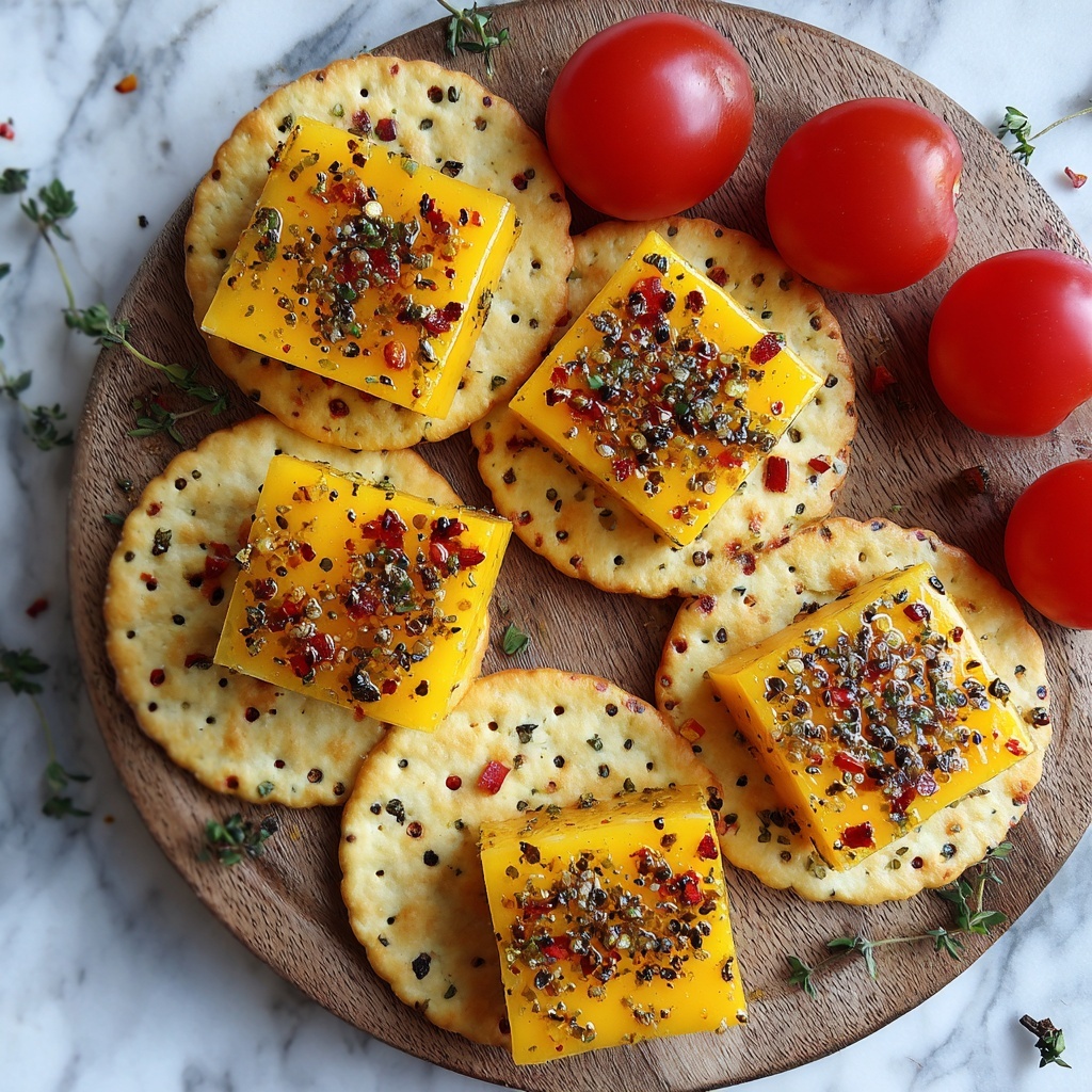 Savory Marinated Cheese: Make-Ahead Appetizer Recipe - Recipe Image