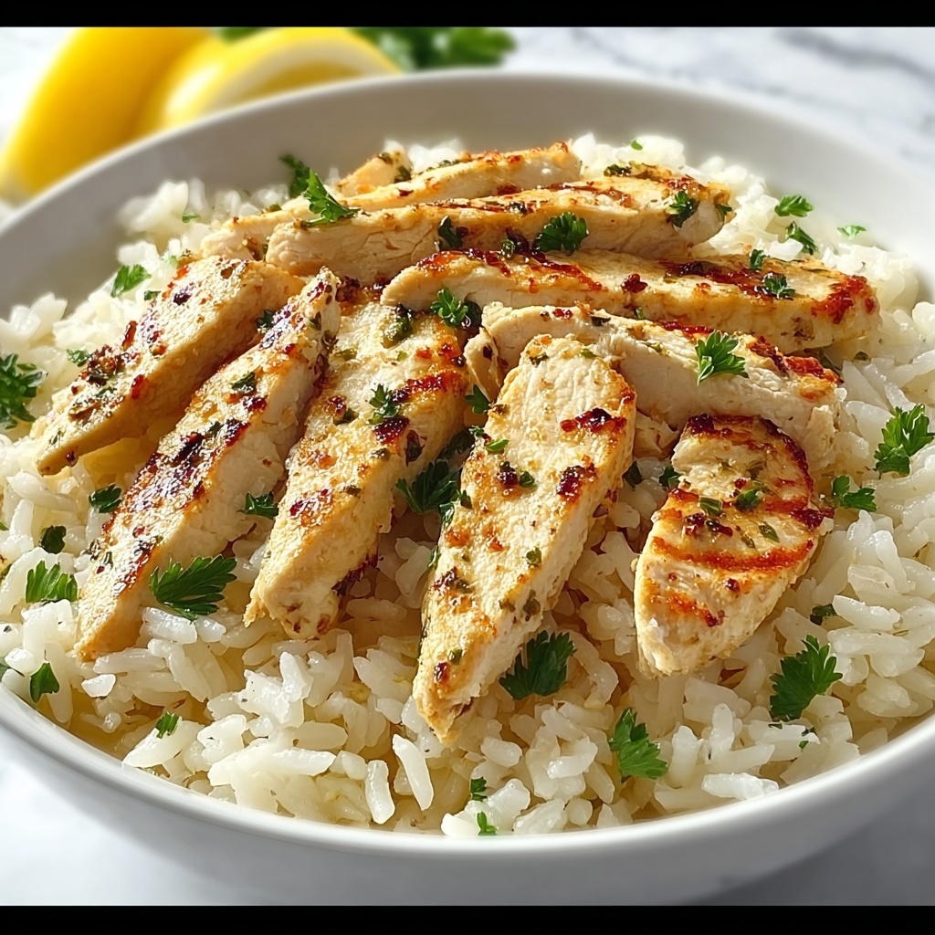 Chicken Scampi with Garlic Parmesan Rice Recipe - Recipe Image