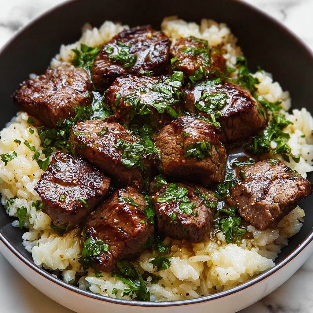 Honey Garlic Butter Steak and Rice Skillet Recipe - Recipe Image