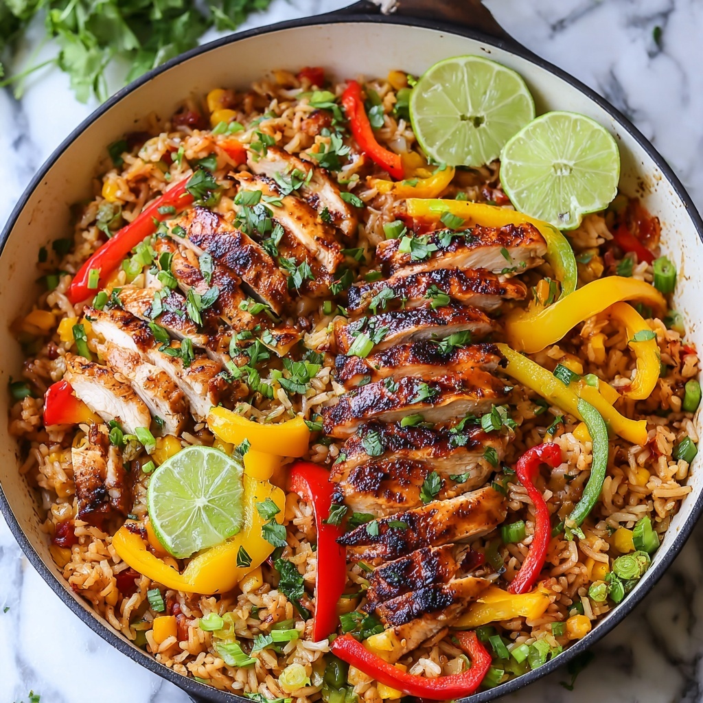 Chicken Fajita Rice Bowl (One Pan) Recipe - Recipe Image