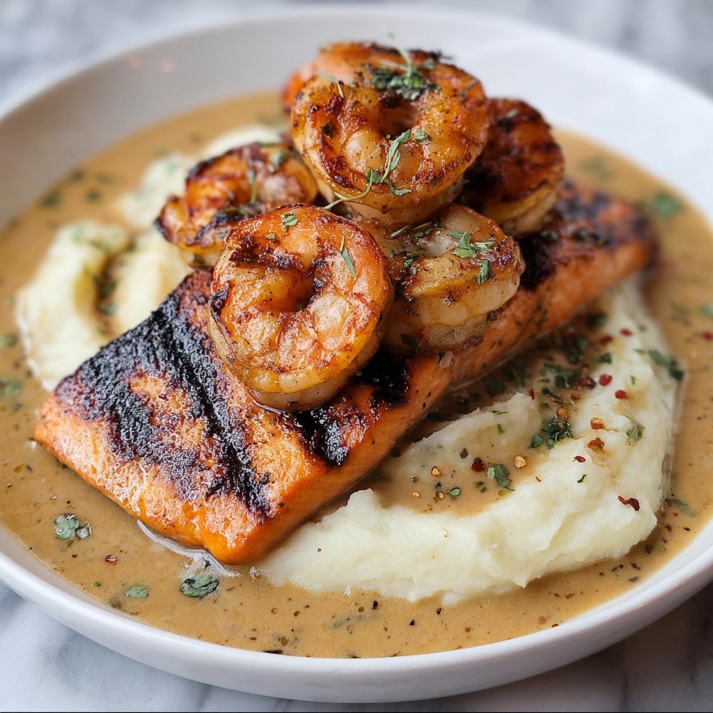 Cajun Salmon and Shrimp Skillet Recipe - Recipe Image