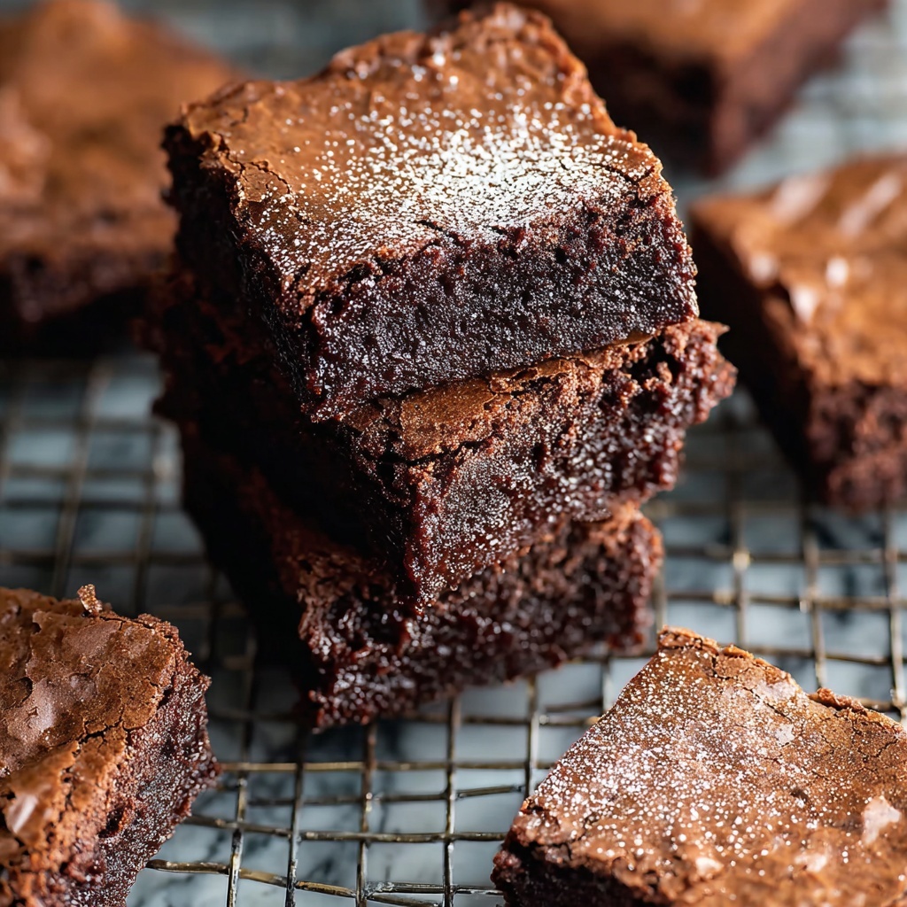 Rich and Decadent Easy Chocolate Brownies Recipe - Recipe Image
