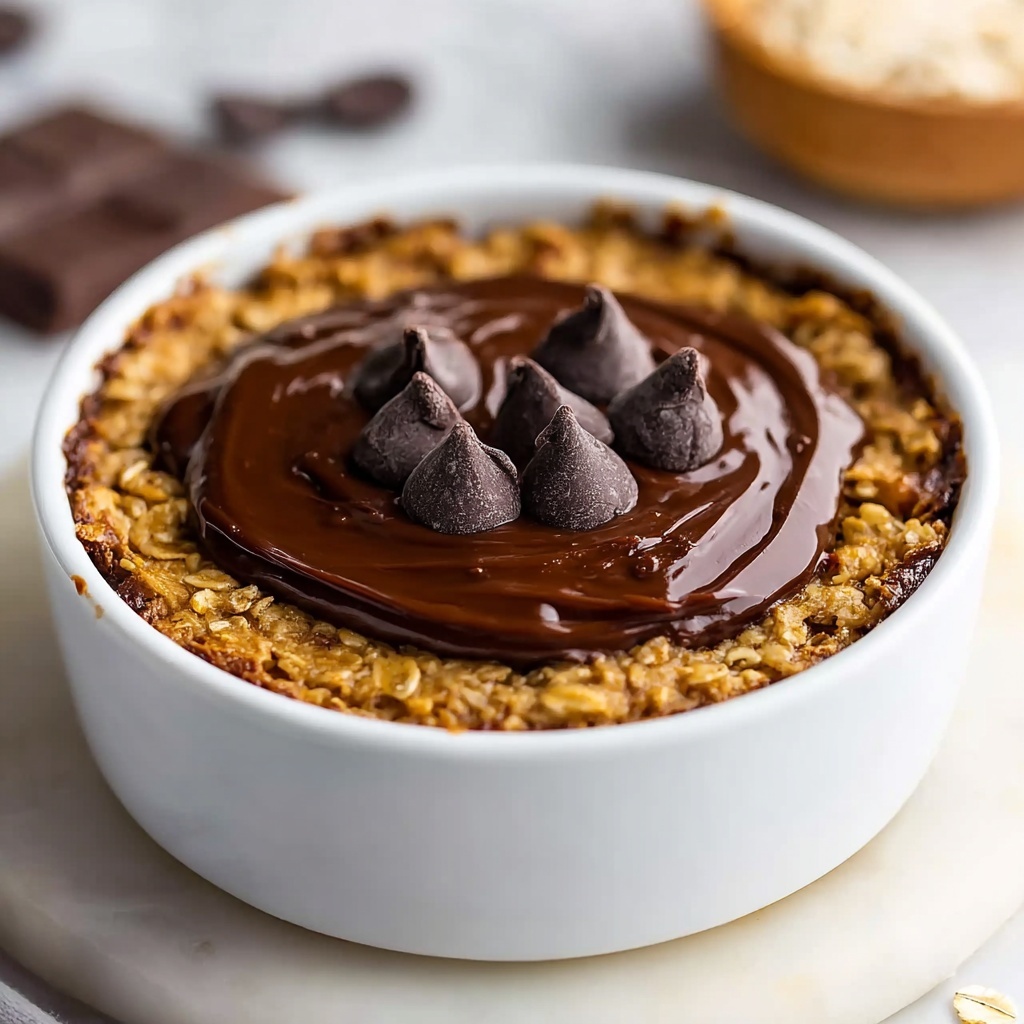 Peanut Butter & Chocolate Baked Oats for a Cozy Morning Boost Recipe - Recipe Image