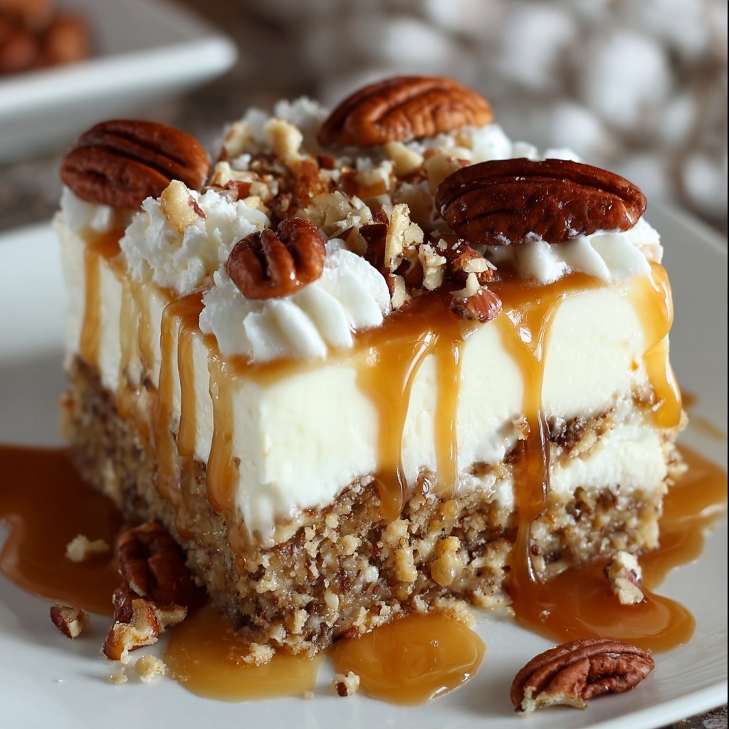 Butter Pecan Praline Poke Cake Recipe - Recipe Image