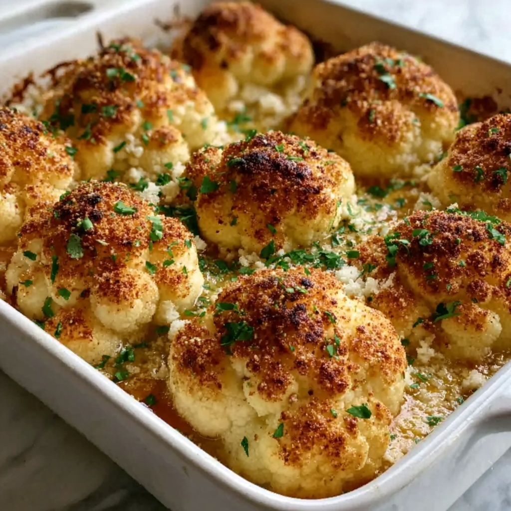 Baked Cauliflower with Parmesan and Herbs Recipe - Recipe Image