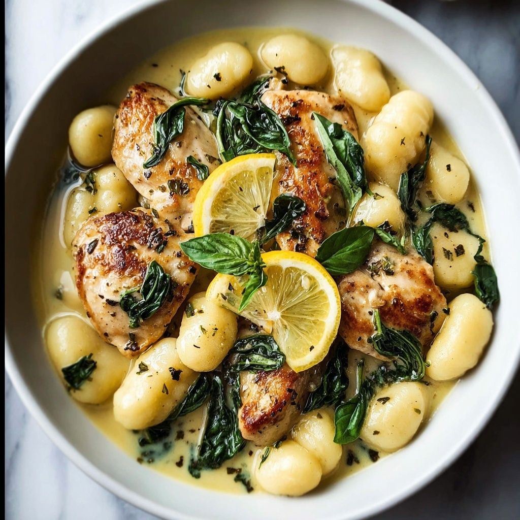 Lemon Chicken Gnocchi Skillet Recipe - Recipe Image
