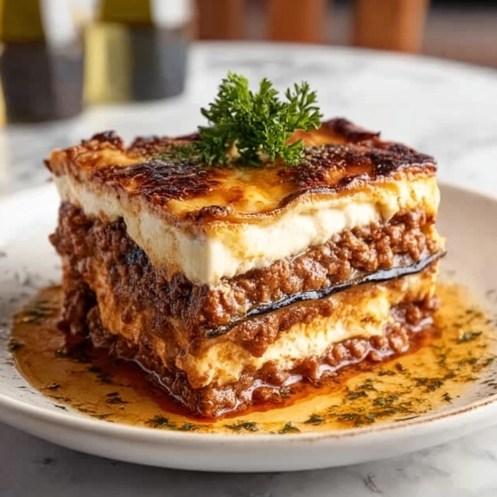 Classic Greek Eggplant Moussaka Recipe - Recipe Image