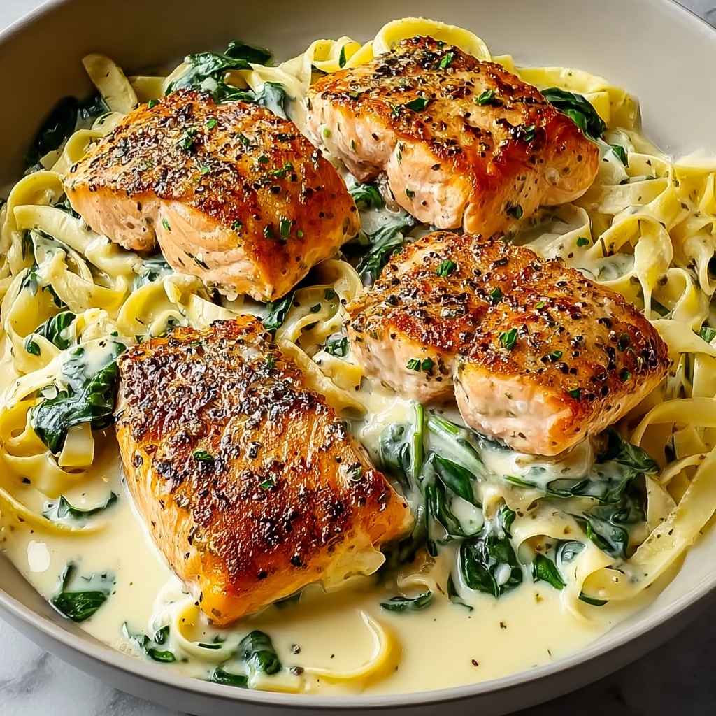 Creamy Salmon Florentine Recipe - Recipe Image