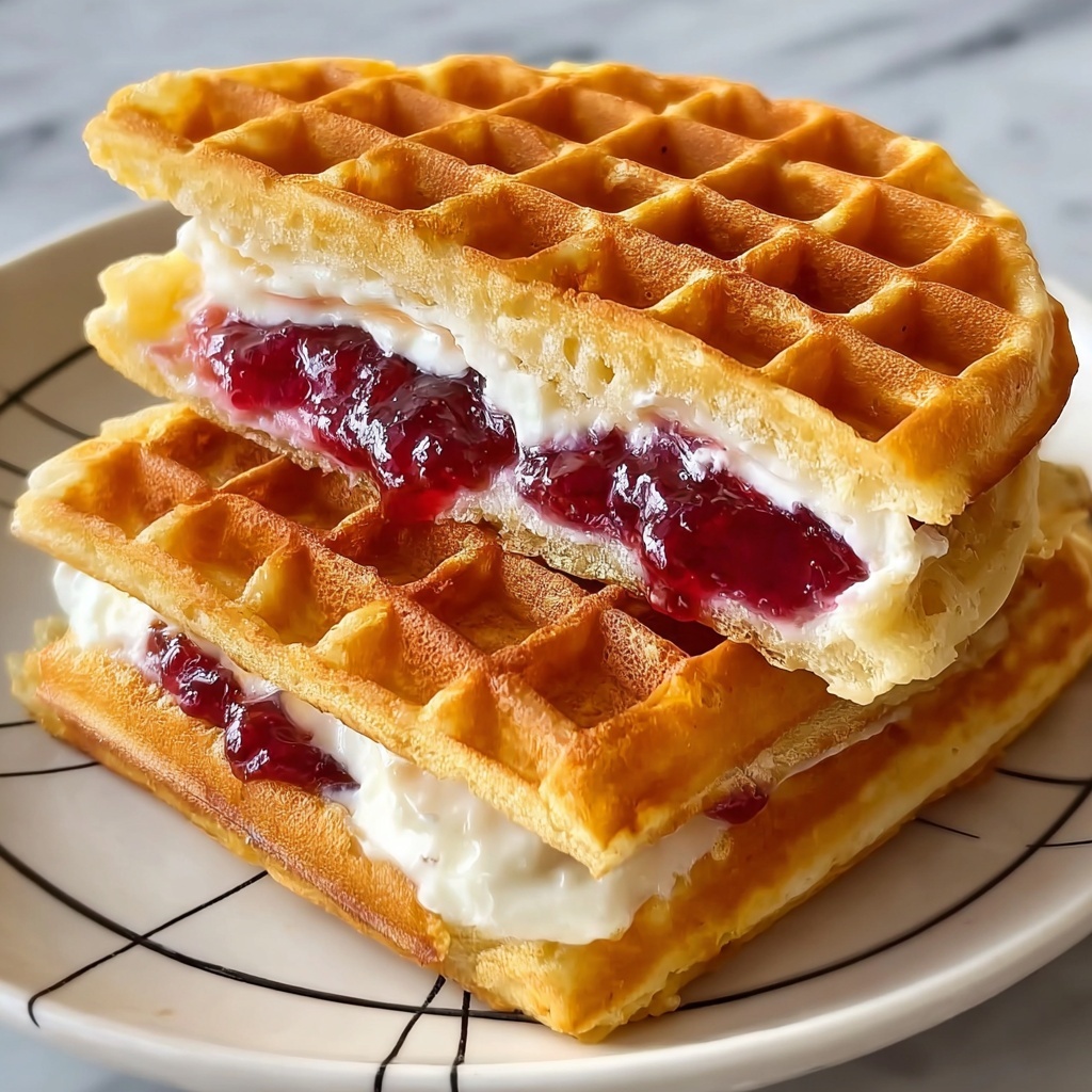 Easy Frozen Waffle Sweet Breakfast Sandwich Recipe - Recipe Image