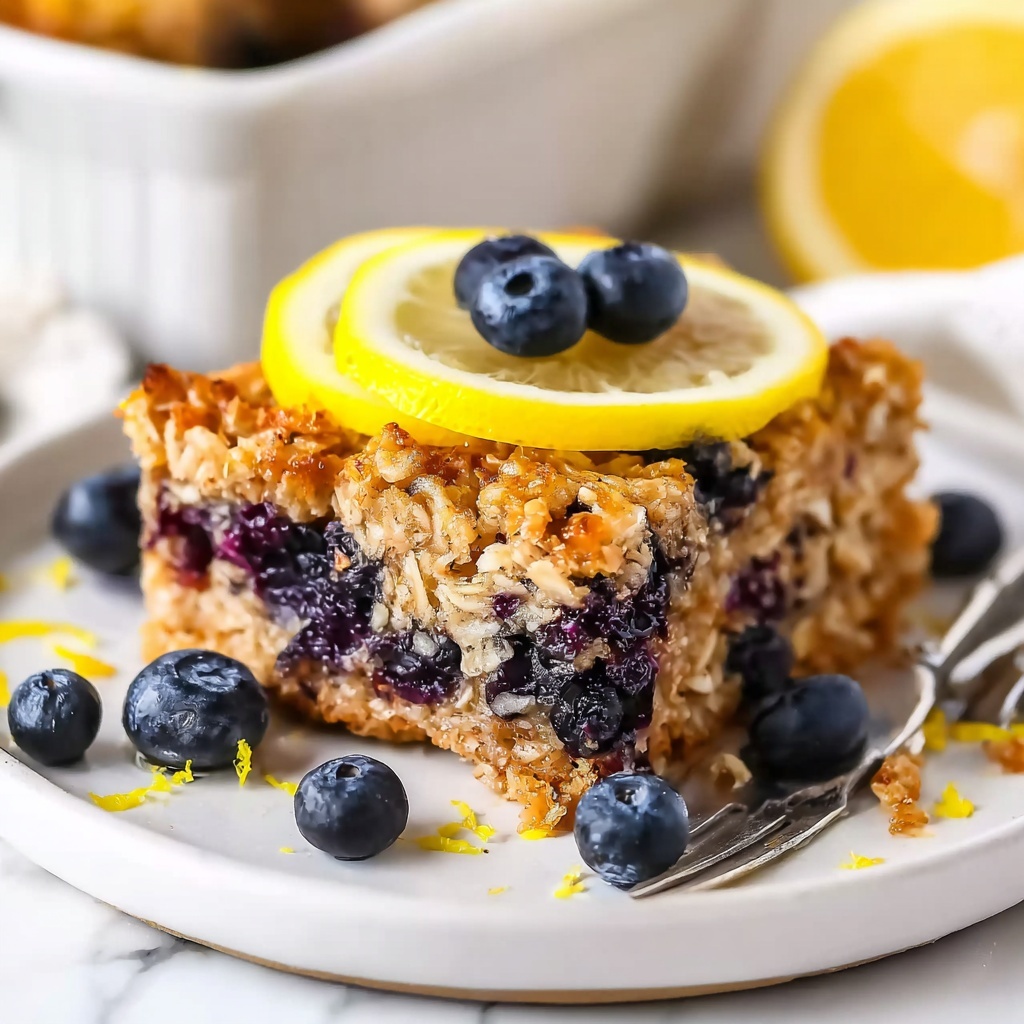 Lemon Blueberry Baked Oatmeal Recipe - Recipe Image