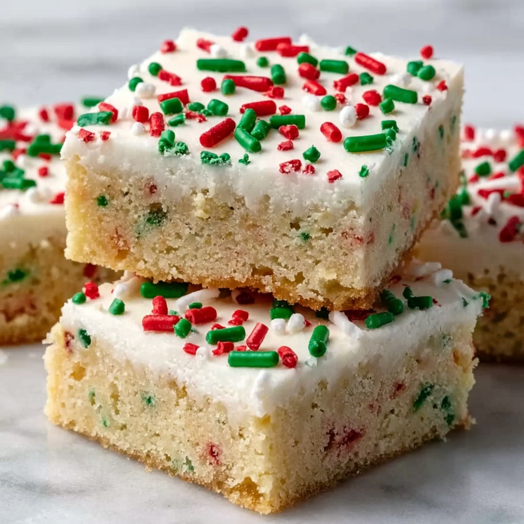 Christmas Sugar Cookie Bars Recipe - Recipe Image
