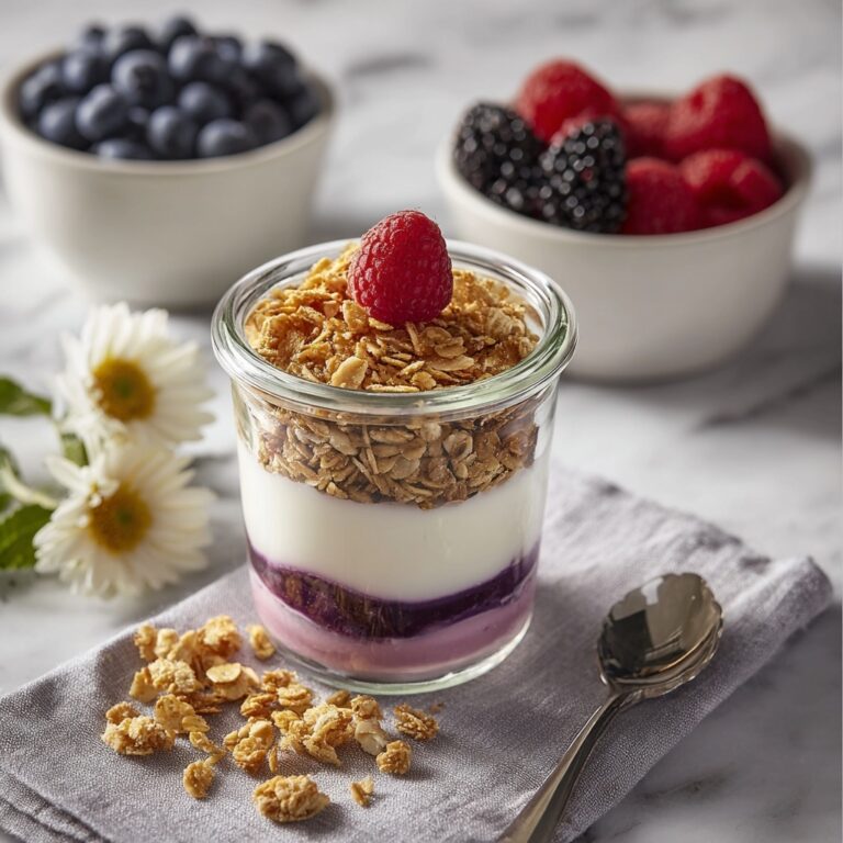 Vegan Breakfast Parfait with Yogurt and Granola Recipe