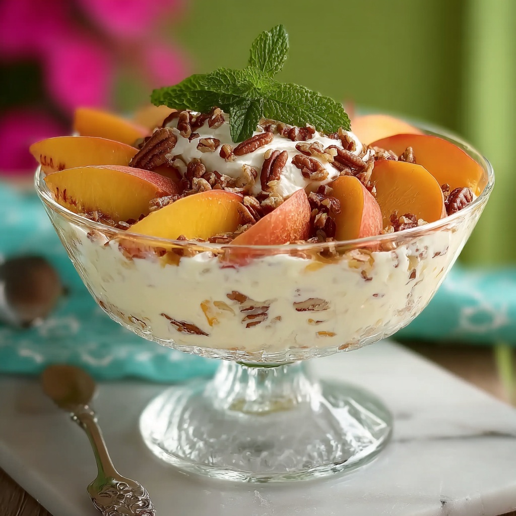 Peach Cheesecake Salad Recipe - Recipe Image