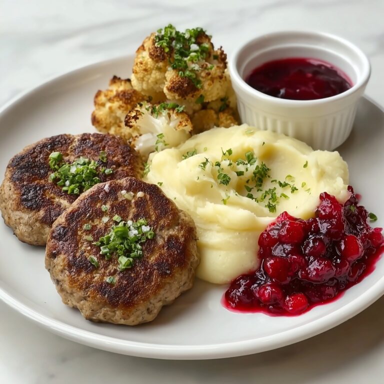 Swedish Veal Patties with Creamy Mushroom Sauce Recipe