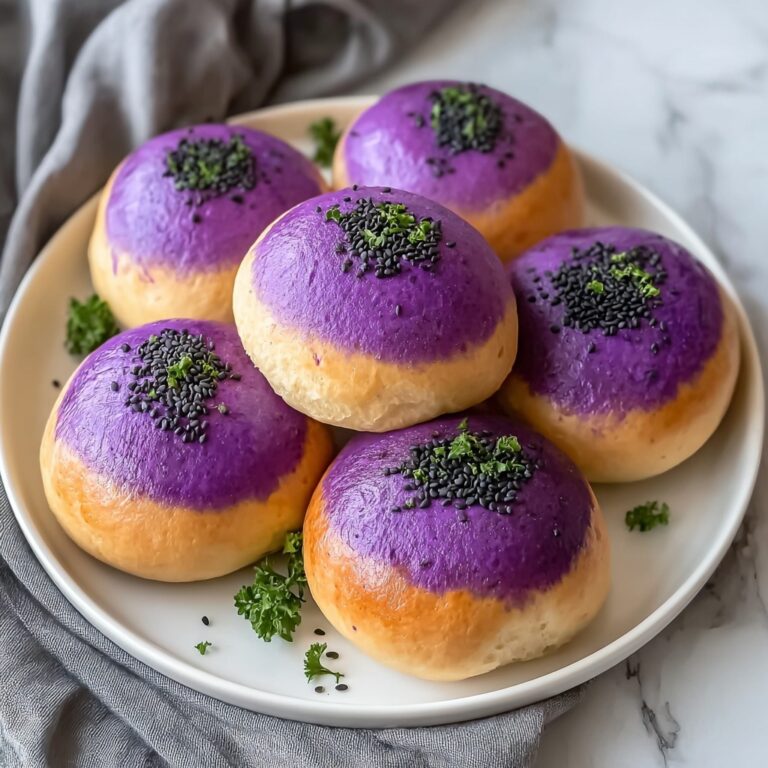 Purple Sweet Potato Soft Sourdough Buns Recipe