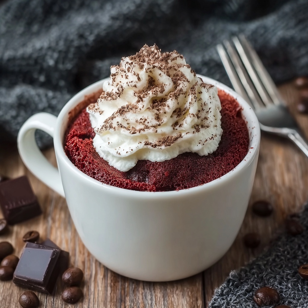 Keto Red Velvet Mug Cake Recipe - Recipe Image