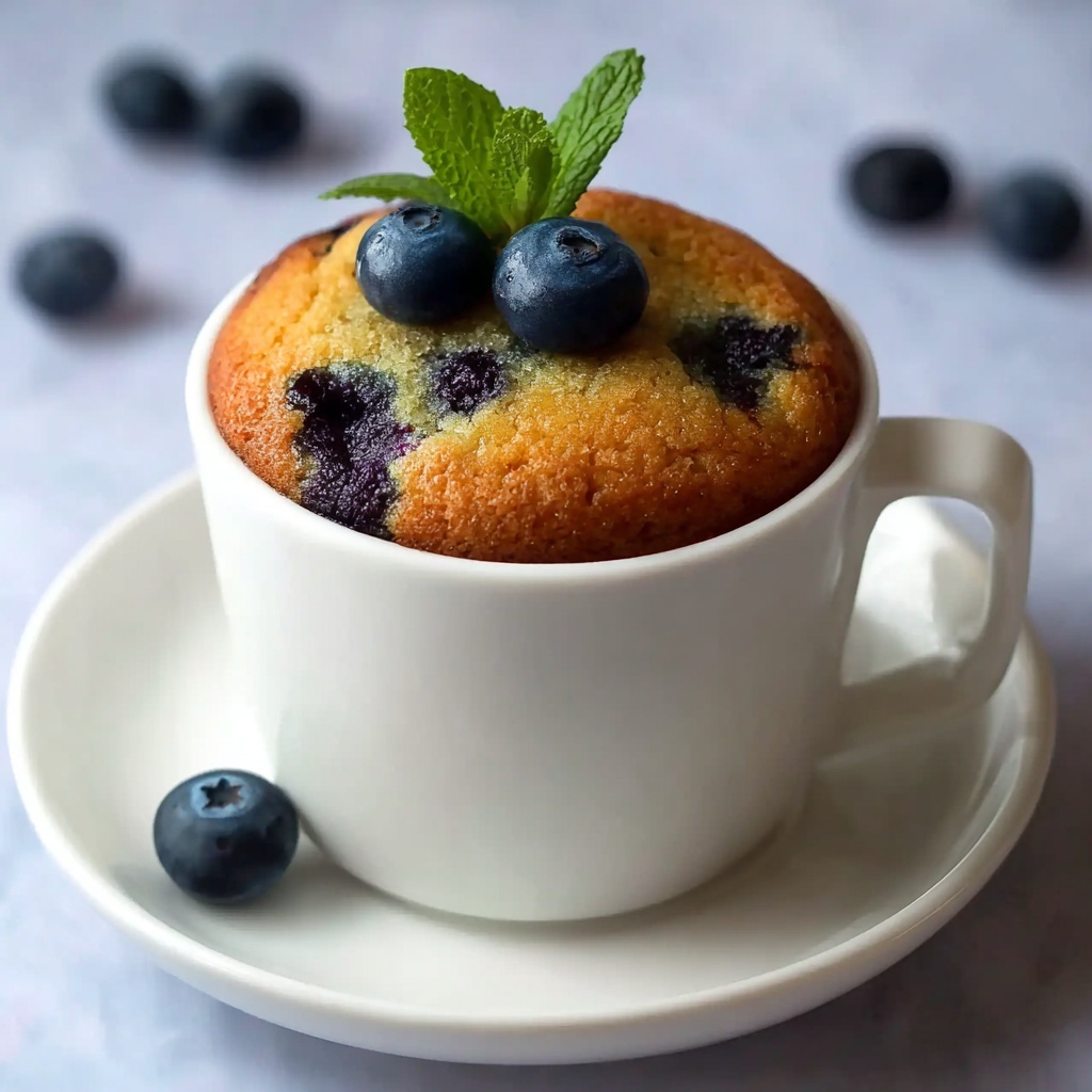 Keto Blueberry Mug Cake Recipe - Recipe Image