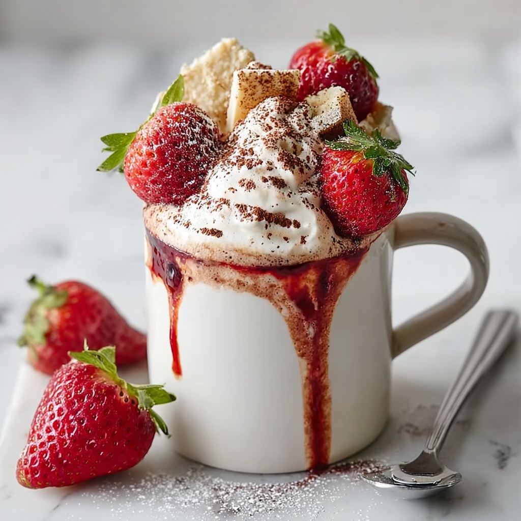 Keto Strawberry Mug Cake Recipe - Recipe Image