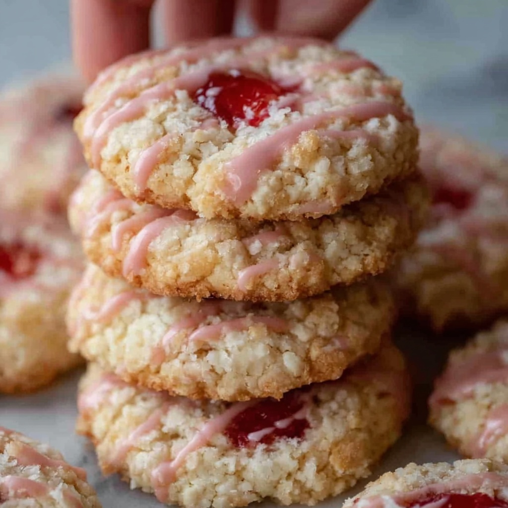 Strawberry Iced Oatmeal Cookies Recipe - Recipe Image