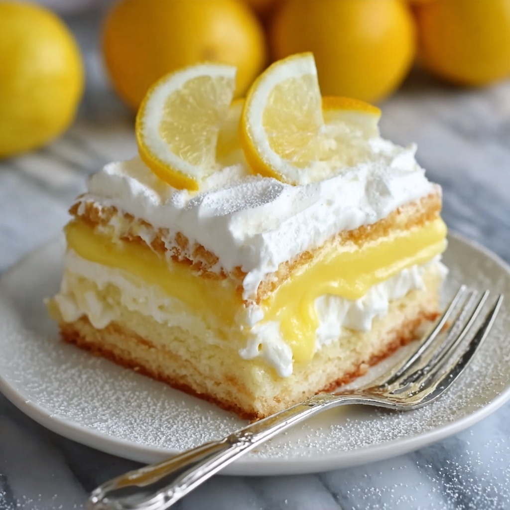 Lemon Lush Cake Recipe - Recipe Image