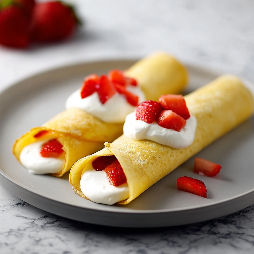 Strawberries and Cream Crepes Recipe - Recipe Image