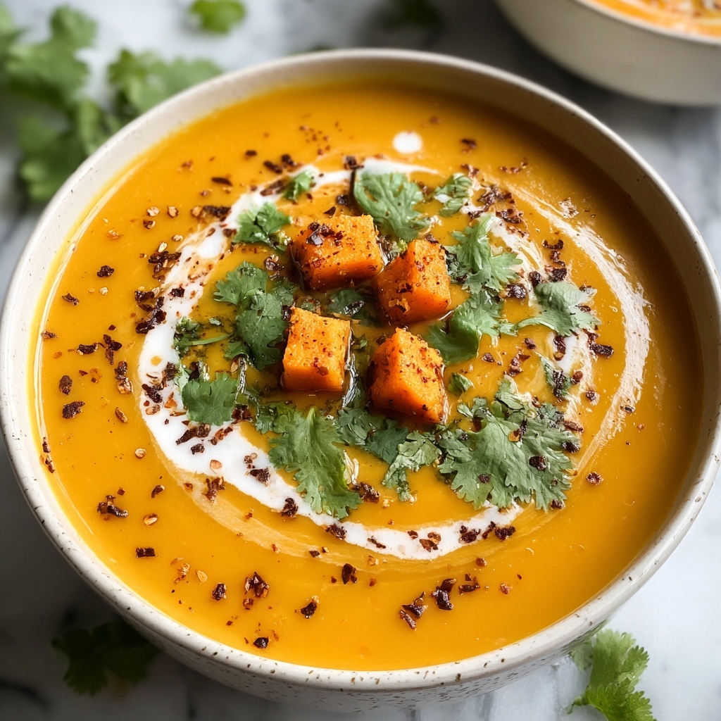 Spiced Butternut Squash and Sweet Potato Soup Recipe - Recipe Image