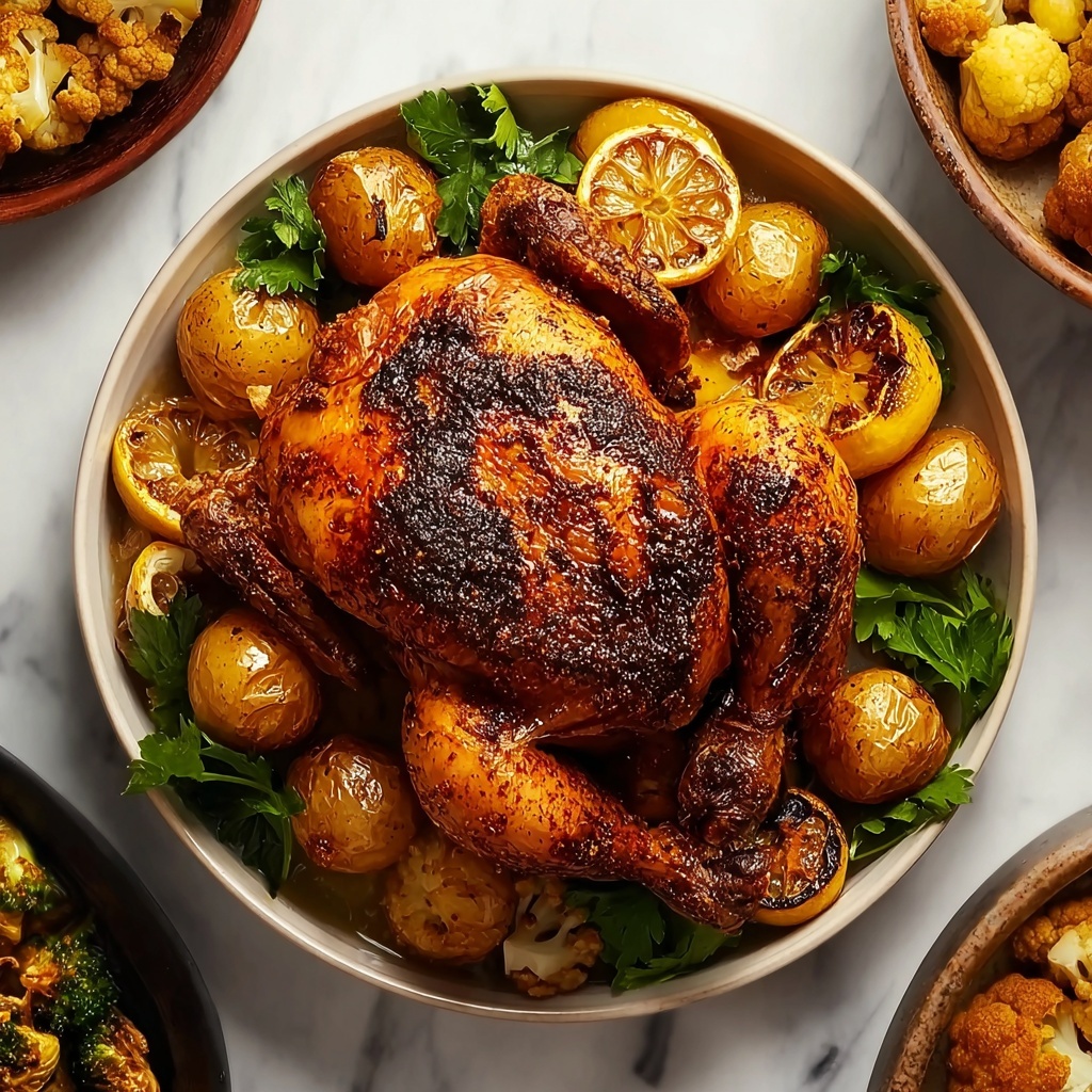 Savory Kefta Roasted Chicken with Garlic and Shallots Recipe - Recipe Image