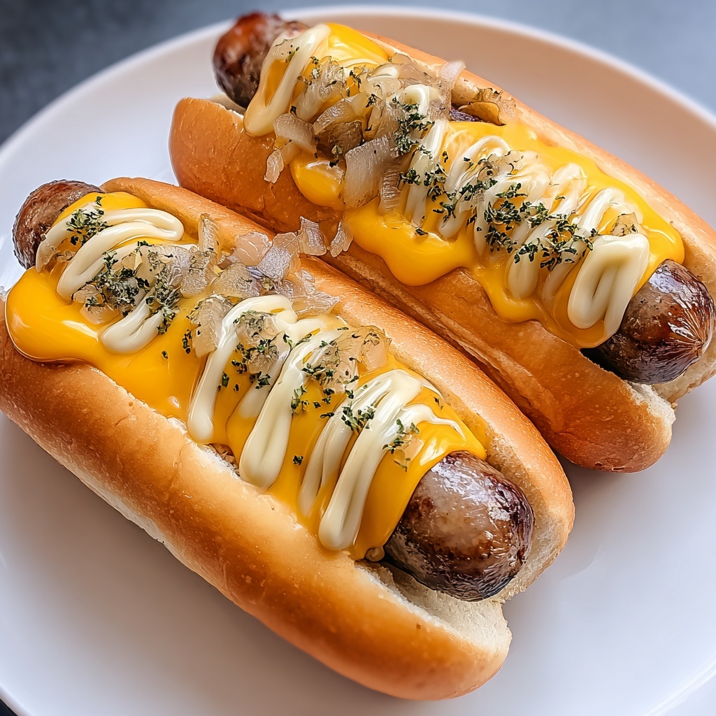 Air Fryer Grilled Cheese Hot Dogs Recipe - Recipe Image
