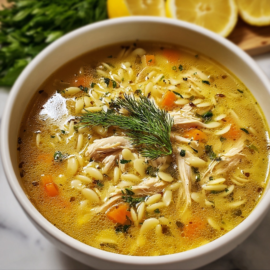 Mediterranean Lemon Chicken Soup Recipe - Recipe Image